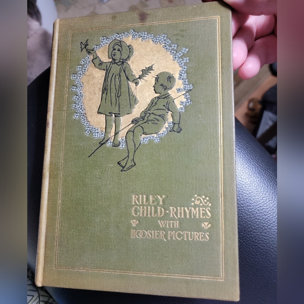 Riley Child-Rhymes with Hoosier Pictures Book Vintage From 1898